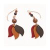 Kangaroo Leather and Mookaite Jasper Earrings
