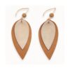 Kangaroo Leather Tear Drop Earrings